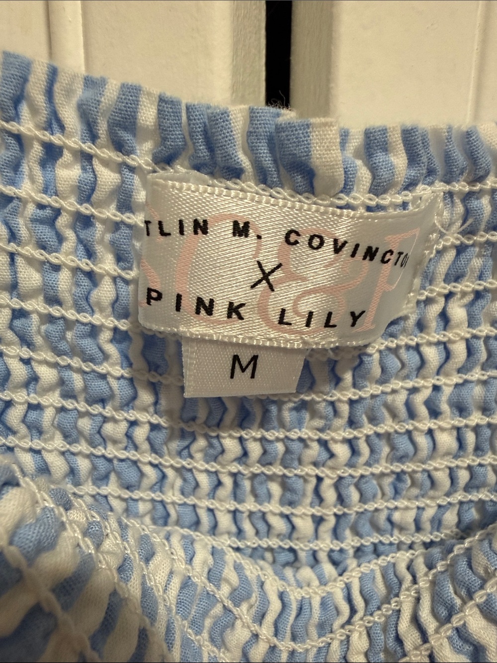 Pink Lily Light Blue & White Striped Tie-Shoulder Maxi Dress - Picture 2 of 7